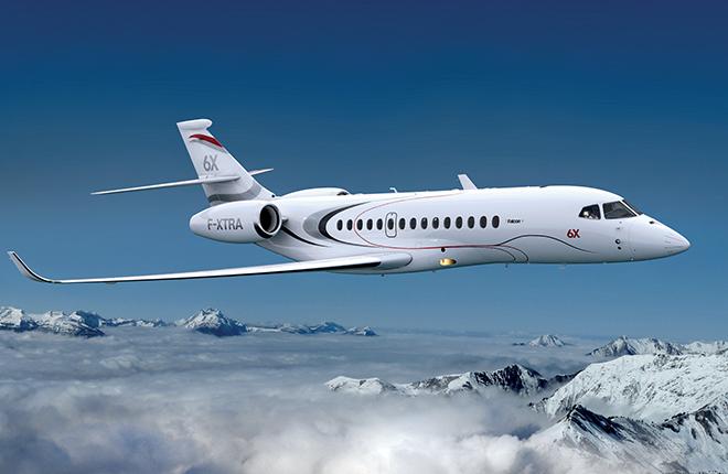 Dassault Aviation представит проект Falcon 6X