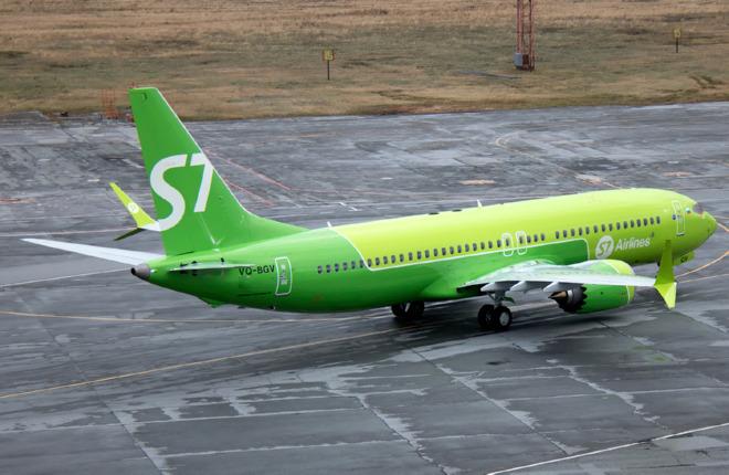 S7 Airlines полетела на втором самолете Boeing 737MAX-8