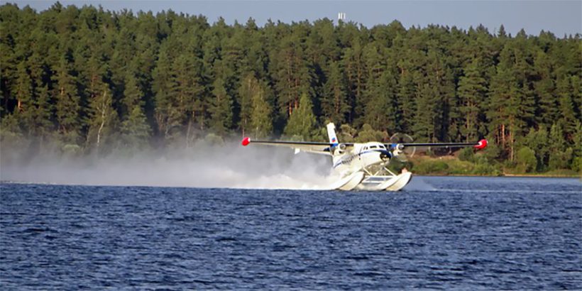 В ЦАГИ самолёт Л-410 испытали на поплавках