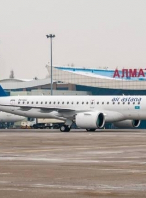 Air Astana выполнила первый пассажирский рейс на Embraer E190-E2