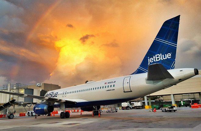 Американская JetBlue выйдет на трансатлантику
