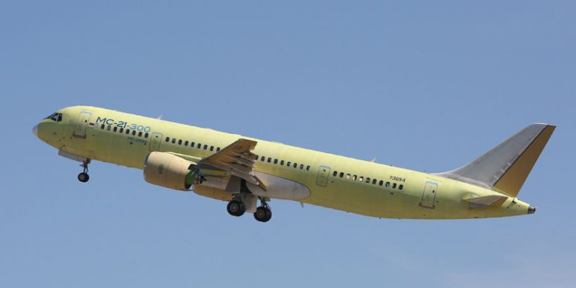 Третий МС-21-300 перелетел из Иркутска в Ульяновск на окраску