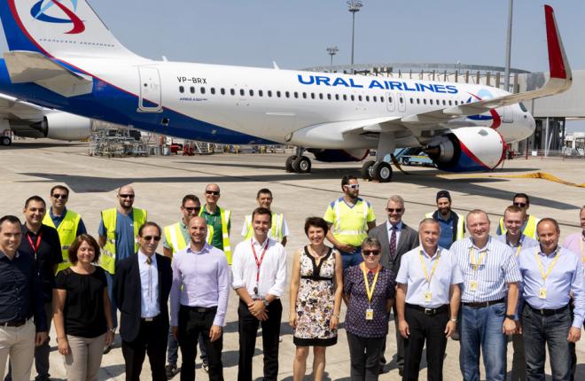 В Россию поставлен первый A320neo с двигателями LEAP