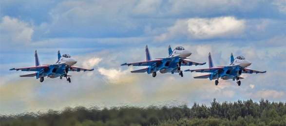 МАКС-2019: проход Су-30СМ на скорости менее 80 км в час
