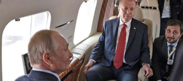 МАКС-2019: Путин и Эрдоган осмотрели макет салона CR929 с креслами российского производства