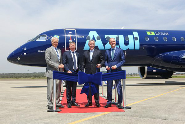 Авиакомпания Azul первой в мире получила Embraer E195-E2