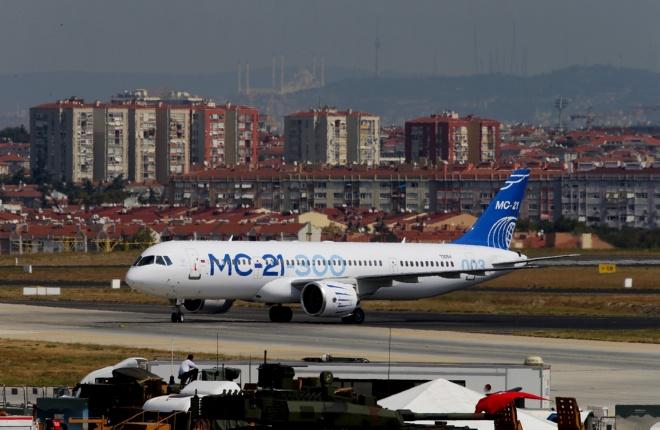 ФОТО: Самолет МС-21-300 прилетел в Стамбул на Teknofest 2019