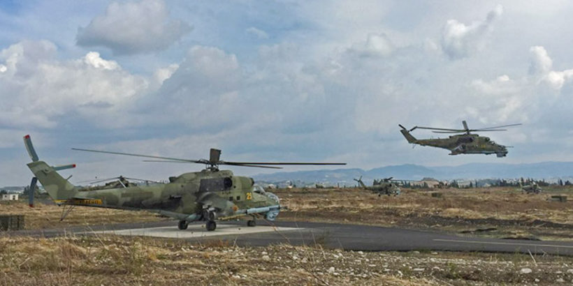 На авиабазе Хмеймим в Сирии готовятся укрытия для вертолётов