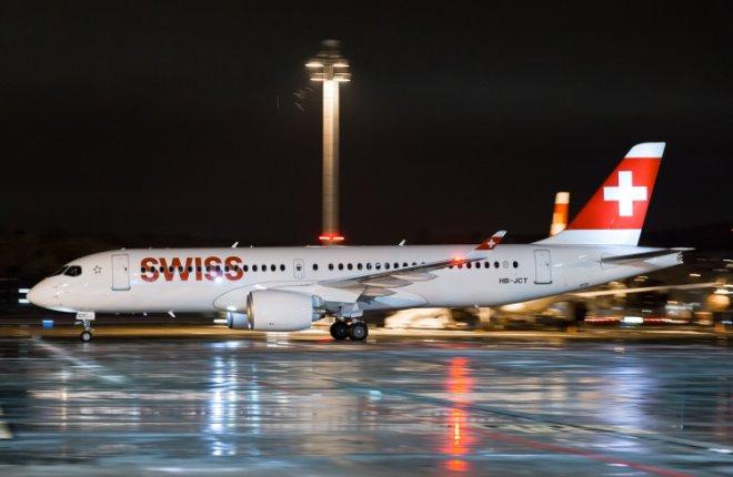 Swiss начала возвращать к полетам самолеты Airbus A220 после инцидента с двигателем
