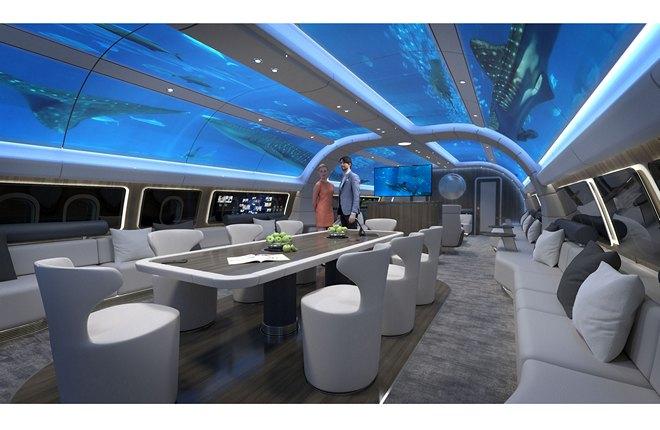Lufthansa Technik предлагает футуристический дизайн салона дальнемагистральных VIP-лайнеров Airbus ACJ330