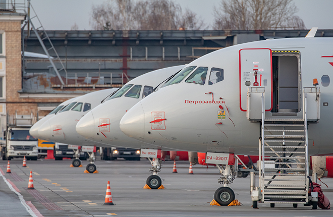 В парке авиакомпании "Россия" уже 70 самолетов Superjet 100