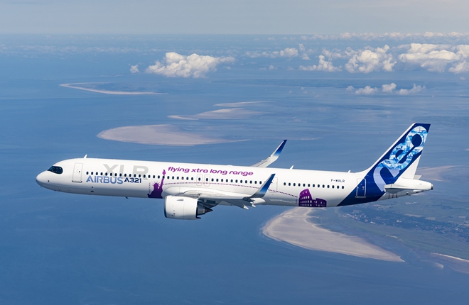 Ультрадальний Airbus A321XLR совершил первый полет