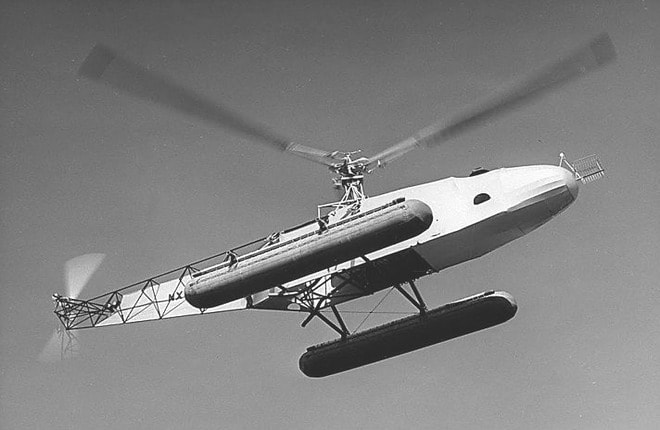 Первый в мире вертолет-амфибия Сикорского