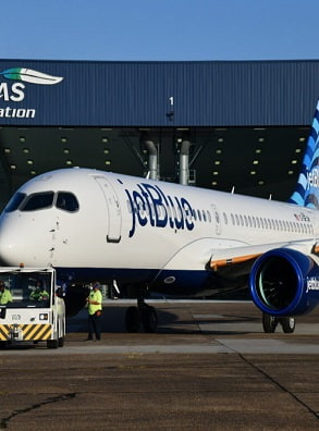 Авиакомпания JetBlue откладывает поставки Airbus из-за падения выручки на 76%