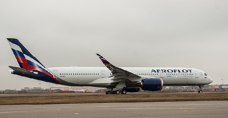 Самолет Аirbus A350 авиакомпании "Аэрофлот"