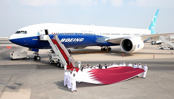 Qatar Airways торжественно встретила в Дохе первый Boeing 777-9