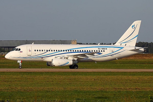 Sukhoi SuperJet 100 авиакомпании "Газпромавиа"